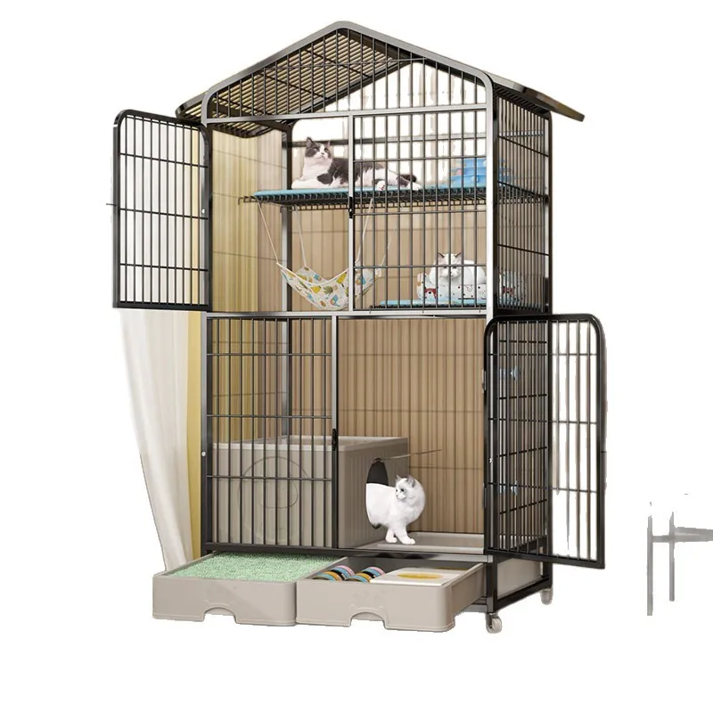 Cat cage home indoor four-story cage villa large free space large with toilet integrated large cat house
Cat cage home indoor four-story cage villa large free space large with toilet integrated large cat house