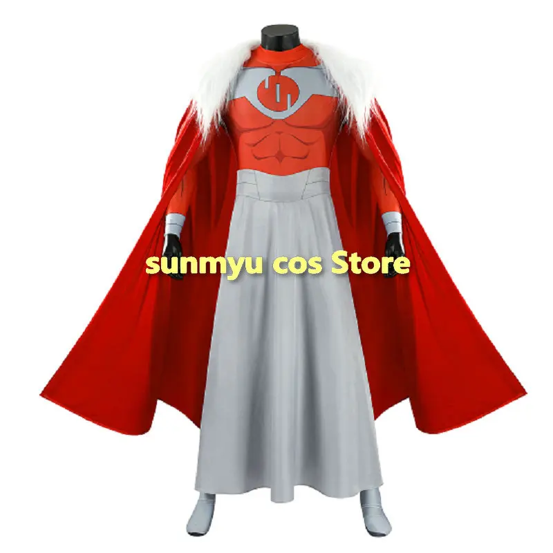 Invincible Thragg Cosplay Costume Red Bodysuit Cape Adult size Kids size
Invincible Thragg Cosplay Costume Red Bodysuit Cape Adult size Kids size