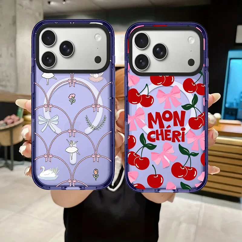 Cherry Bowknot Glitter Purple Magnetic Cover for IPhone 12 13 14 15 16 17 Pro Max Case for IPhone 17 Air
Cherry Bowknot Glitter Purple Magnetic Cover for IPhone 12 13 14 15 16 17 Pro Max Case for IPhone 17 Air