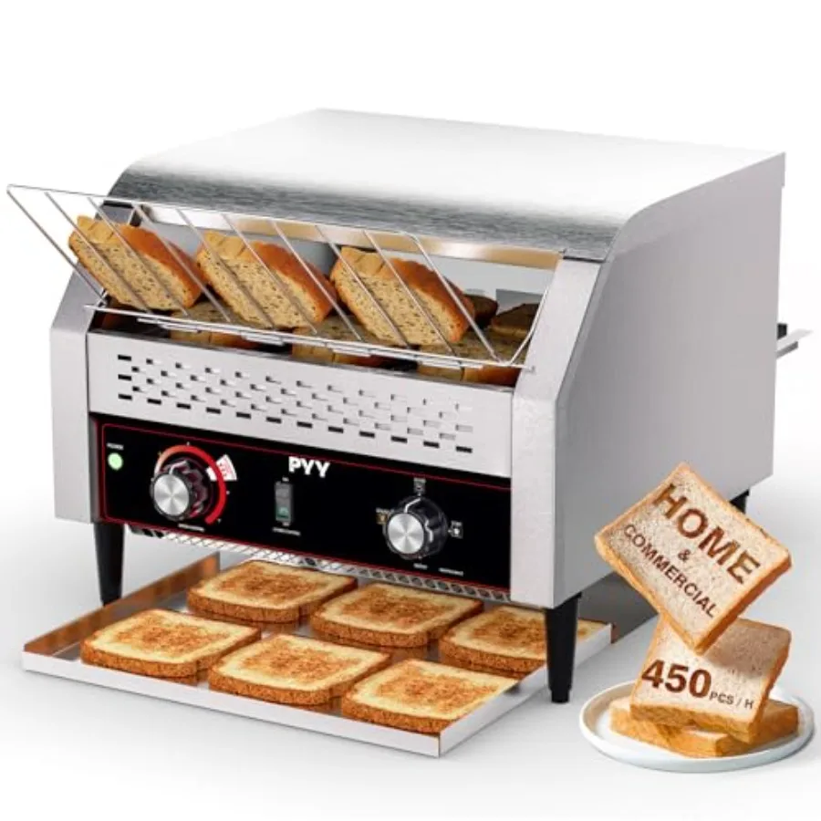 Commercial Conveyor Toaster 450pcs/h Electric Stainless Steel Toaster Oven for Toast Bun Bagel Bread Heavy Duty Restaurant Bake
Commercial Conveyor Toaster 450pcs/h Electric Stainless Steel Toaster Oven for Toast Bun Bagel Bread Heavy Duty Restaurant Bake