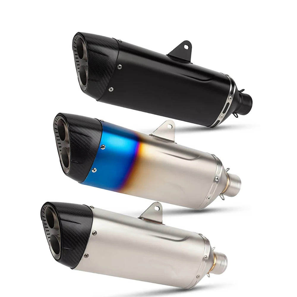universal 51mm K32 double hole bike exhaust muffler with DB killer/nlet for Z400 R3 MT07 MT09 XMAX PCX125 S1000RR Z1000 CBR650
universal 51mm K32 double hole bike exhaust muffler with DB killer/nlet for Z400 R3 MT07 MT09 XMAX PCX125 S1000RR Z1000 CBR650