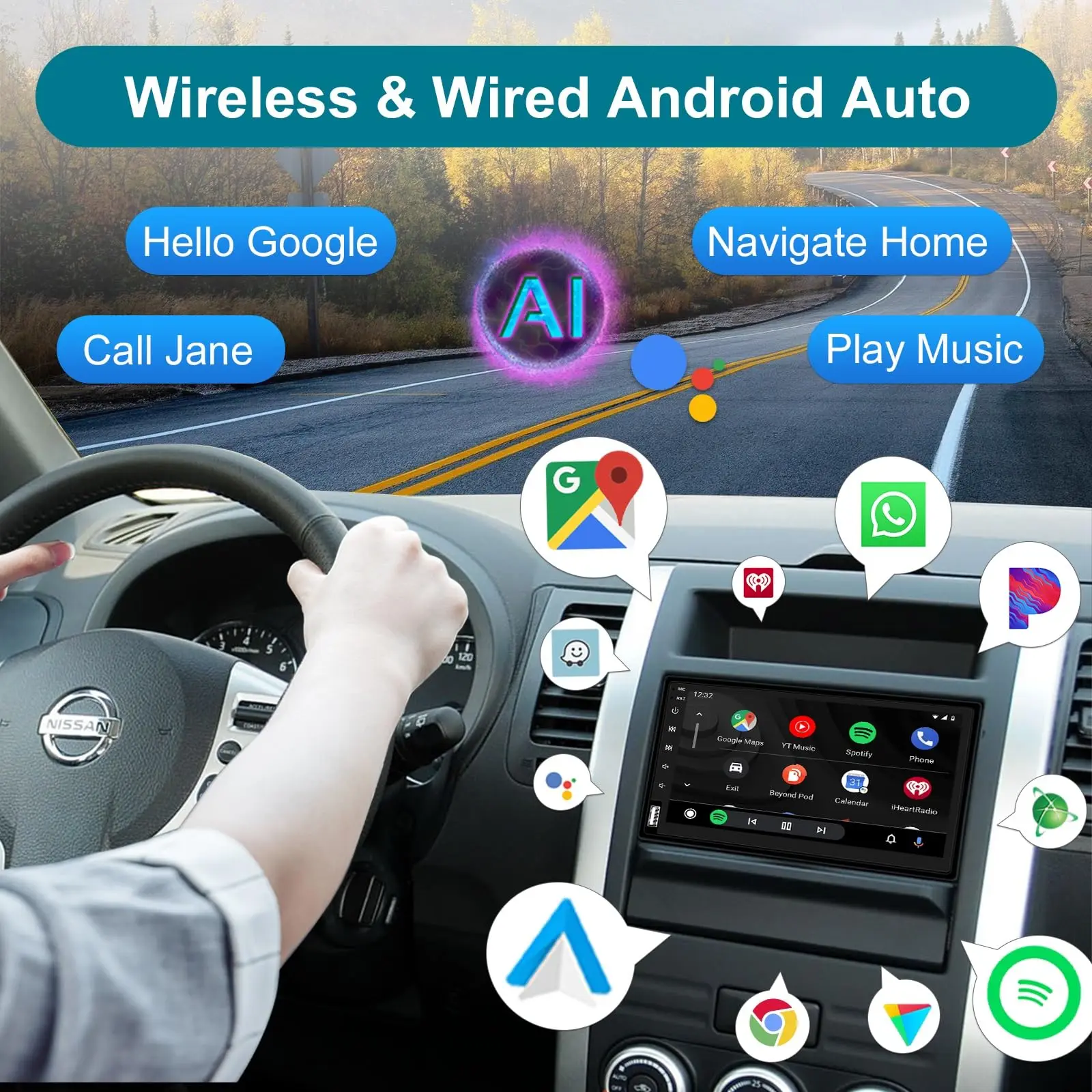 7 Inch Universal Android 10 Auto Double Din Multimedia for Car Stereo Wireless Carplay Radio 2 Din Car Audio Navigator Displaye 
7 Inch Universal Android 10 Auto Double Din Multimedia for Car Stereo Wireless Carplay Radio 2 Din Car Audio Navigator Displaye