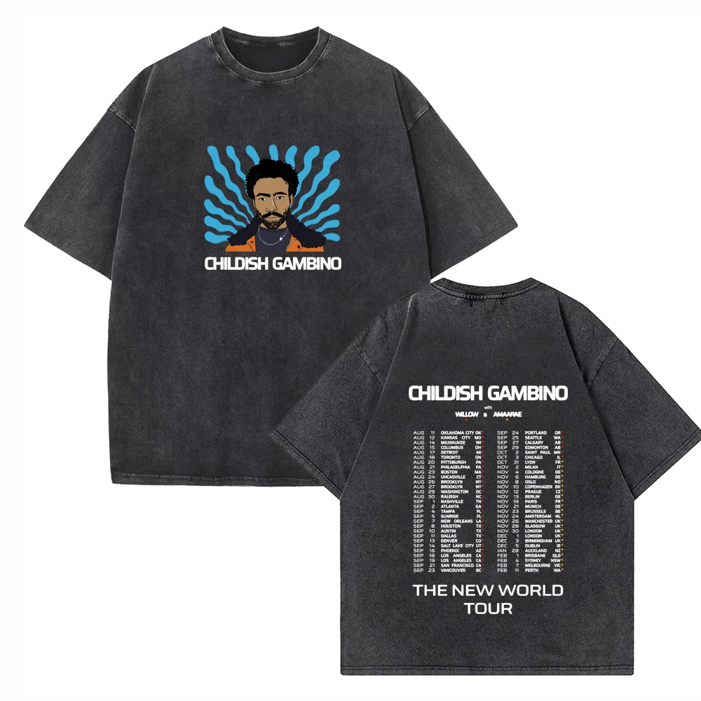 Childish Gambino The New World Tour 2024, рубашки в винтажном стиле Харадзюку с круглым вырезом и короткими рукавами, хлопковые рубашки для любителей музыки, подарок, летние унисекс
Childish Gambino The New World Tour 2024, рубашки в винтажном стиле Харадзюку с круглым вырезом и короткими рукавами, хлопковые рубашки для любителей музыки, подарок, летние унисекс