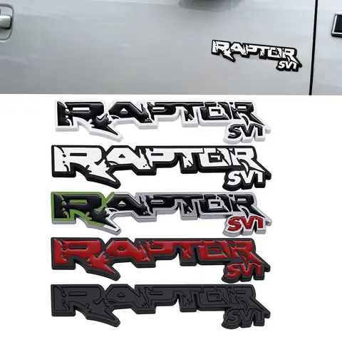 3D Metal RAPTOR SVT Car Body Sticker For Ford Focus Winged Tiger, Mustang Raptor Modification Accessories