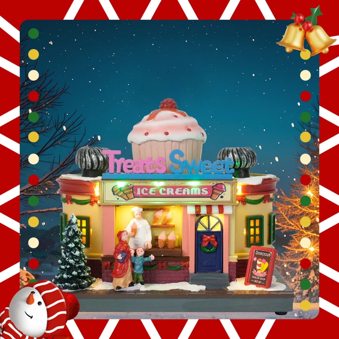Christmas Light House, Holiday Gifts, Ice Cream Shop, Illuminated Ice Cream House Decorations, Landscape Villa, House Crafts
Christmas Light House, Holiday Gifts, Ice Cream Shop, Illuminated Ice Cream House Decorations, Landscape Villa, House Crafts