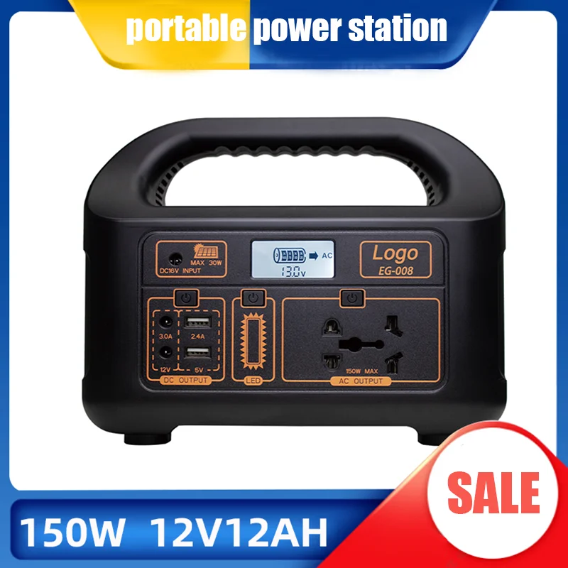DZ 150W Solar & AC220V/110V Portable Power Station 12WH Battery Output LED Light Universal Socket Outdoor power supply
DZ 150W Solar & AC220V/110V Portable Power Station 12WH Battery Output LED Light Universal Socket Outdoor power supply