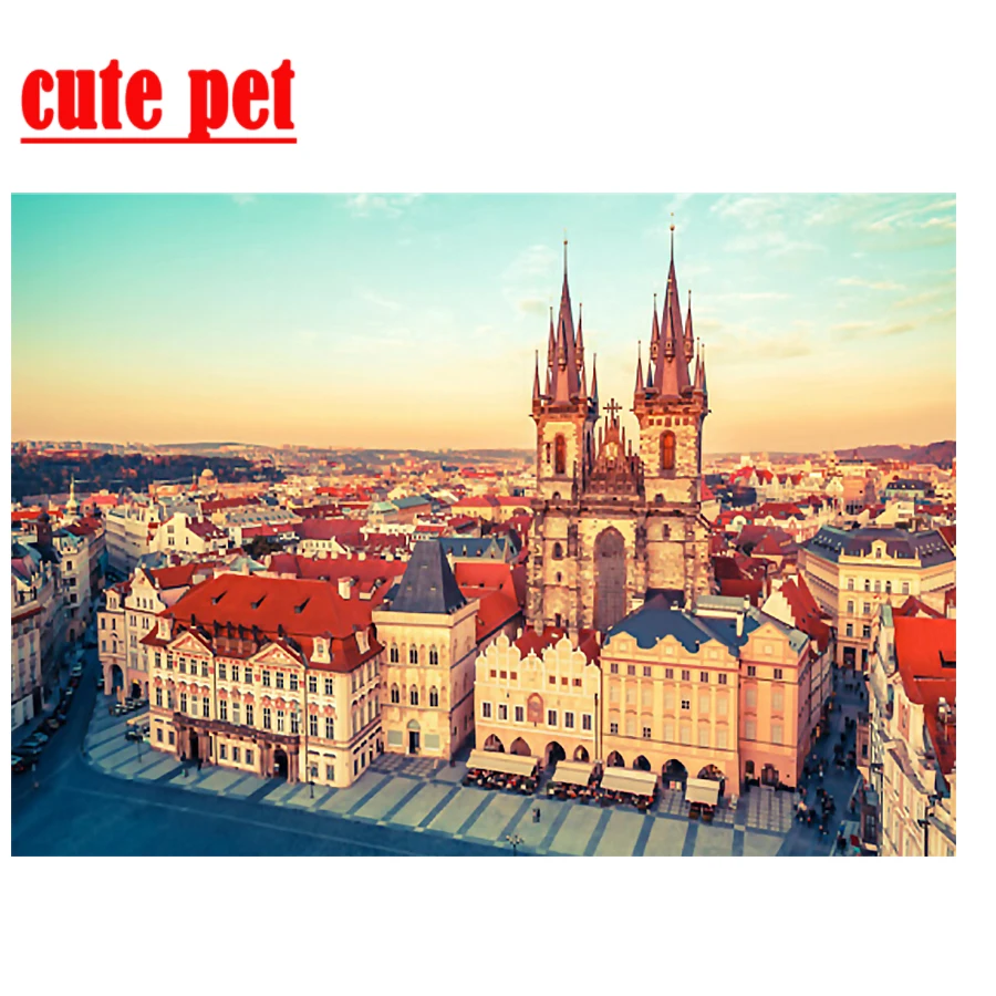 building DIY diamond cross stitch Prague Castle Mosaic home decorative art painting square drill round diamond
building DIY diamond cross stitch Prague Castle Mosaic home decorative art painting square drill round diamond