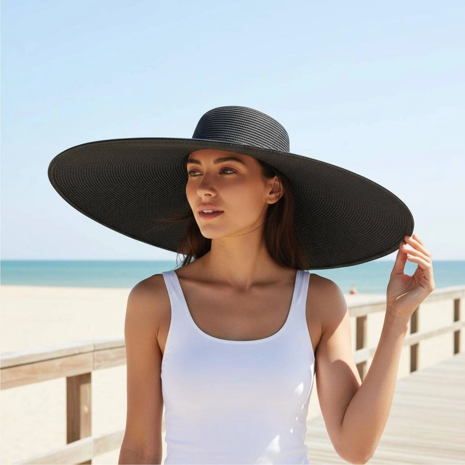 Foldable Beach Sun Hat Packable Wide Brim Straw Sun Hat Fashion Accessory Lightweight Protection for Women, Travel, Outdoor
Foldable Beach Sun Hat Packable Wide Brim Straw Sun Hat Fashion Accessory Lightweight Protection for Women, Travel, Outdoor