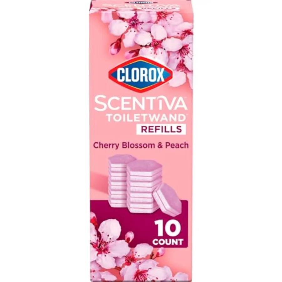 Clorox Scentiva ToiletWand Refills, Cherry Blossom and Peach
Clorox Scentiva ToiletWand Refills, Cherry Blossom and Peach