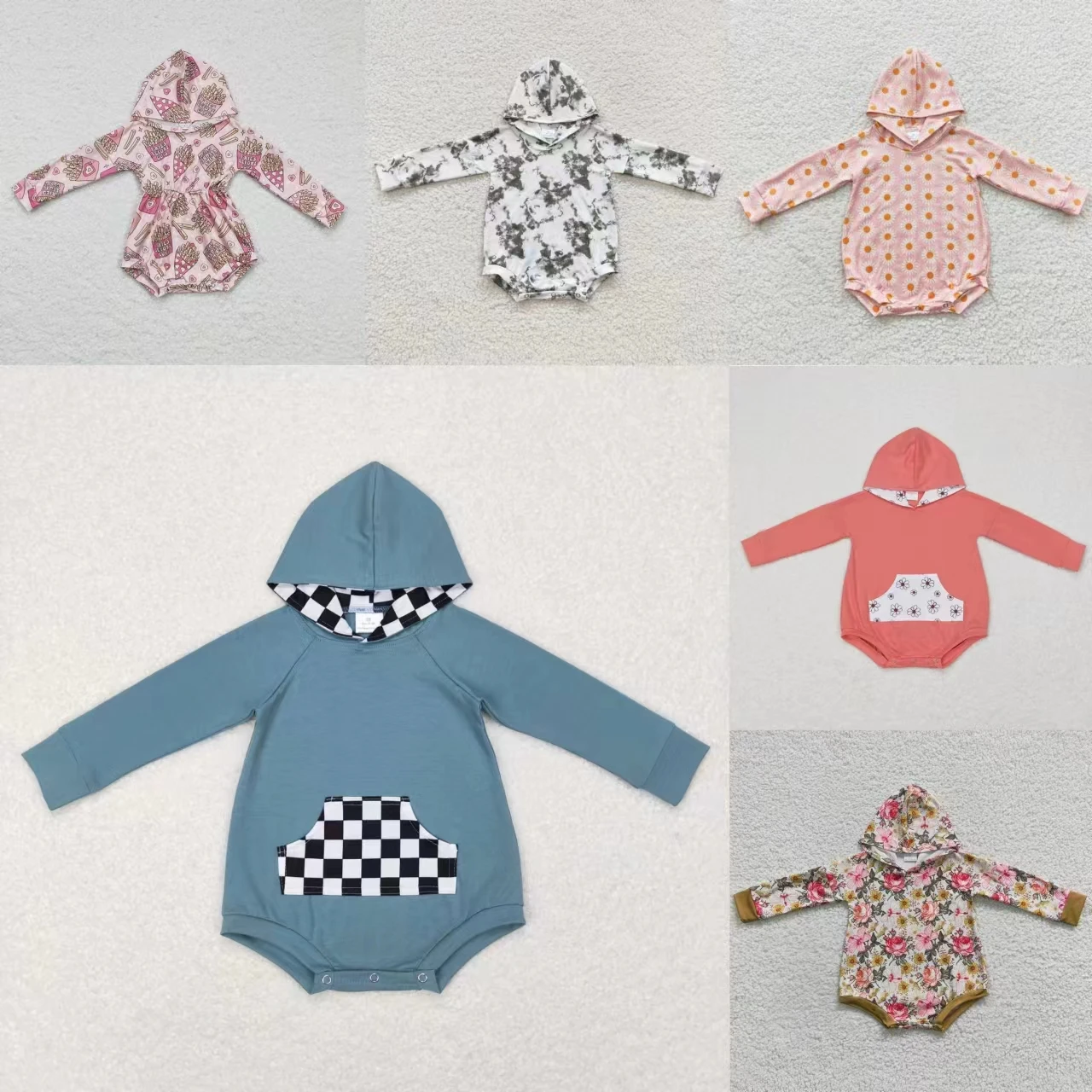 Wholesale Baby Boy Girl Long Sleeves Hoodie Romper Kids Toddler One-piece Newborn Children Coverall Bodysuit Hooded Jumpsuit
Wholesale Baby Boy Girl Long Sleeves Hoodie Romper Kids Toddler One-piece Newborn Children Coverall Bodysuit Hooded Jumpsuit