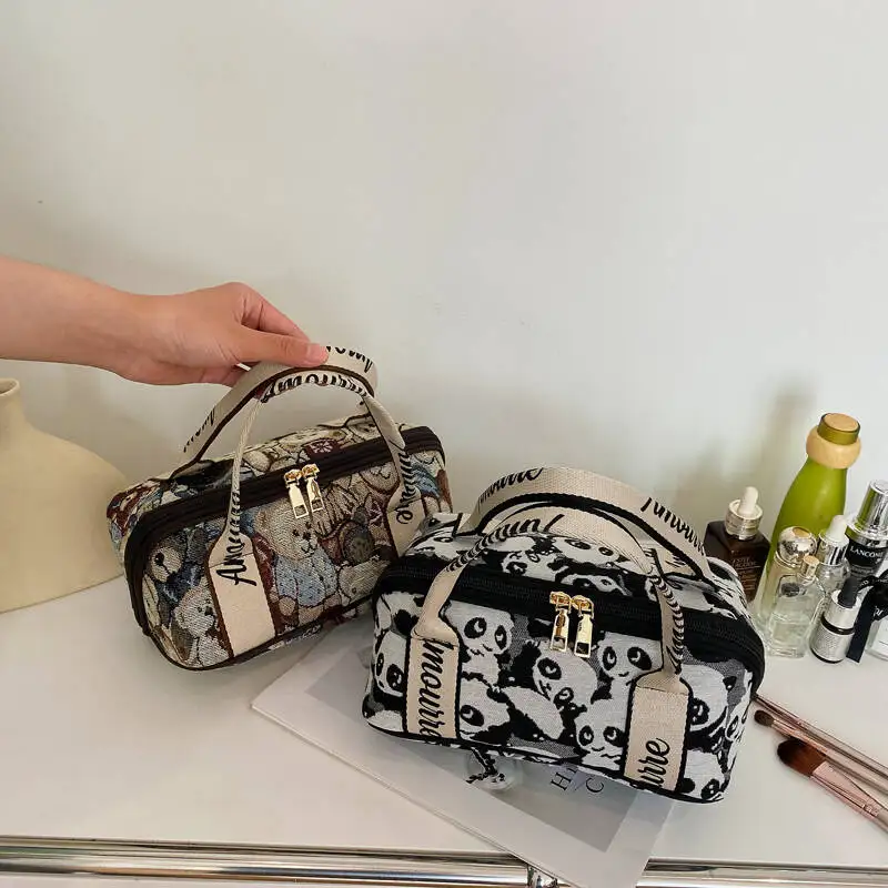 Vintage New Cartoon Bear Pattern Fabric Bag Zipper Travel Daily Storage Organizer Makeup Skincare Toiletries Minimalist Fashion
Vintage New Cartoon Bear Pattern Fabric Bag Zipper Travel Daily Storage Organizer Makeup Skincare Toiletries Minimalist Fashion