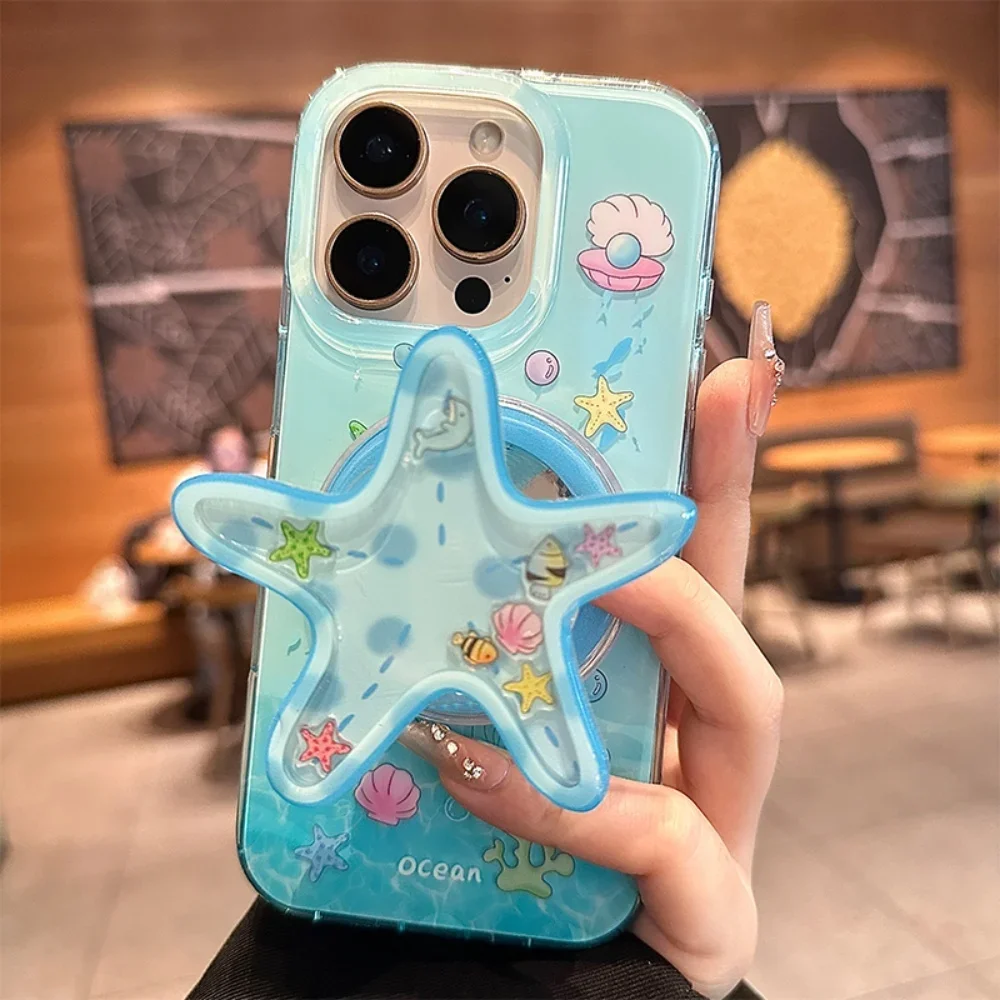Cute Cartoon Quicksand Shake Starfish for Magsafe Griptok Magnetic Holder Phone Finger Ring Stand Support for IPhone 17 Bracket
Cute Cartoon Quicksand Shake Starfish for Magsafe Griptok Magnetic Holder Phone Finger Ring Stand Support for IPhone 17 Bracket