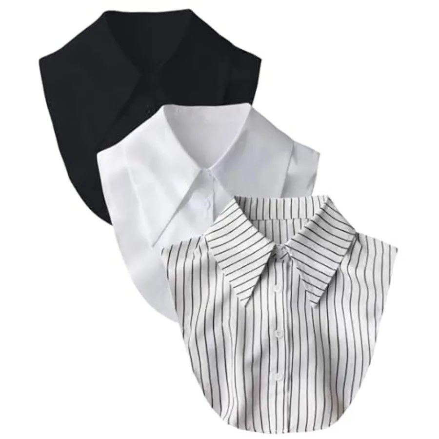 GUZOSJO 3 Pack Fake Collar Detacable Dickey Collar alf Sirts Blou Fal Collar Top Women Girls Outfits
GUZOSJO 3 Pack Fake Collar Detacable Dickey Collar alf Sirts Blou Fal Collar Top Women Girls Outfits