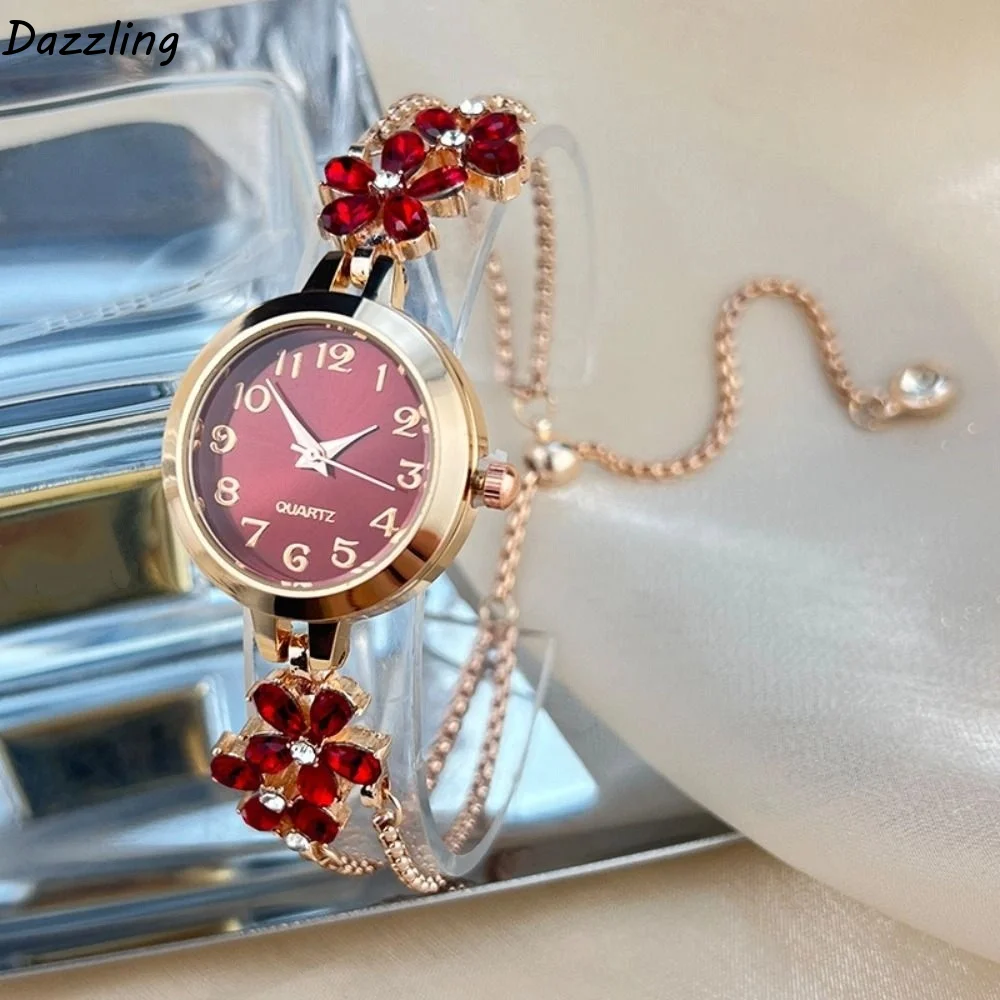 Elegant Women's Bracelet Watch Flower Quartz Wristwatch Double Layered Chain Ladies Business Watches Exquisite Oval Shaped
Elegant Women's Bracelet Watch Flower Quartz Wristwatch Double Layered Chain Ladies Business Watches Exquisite Oval Shaped