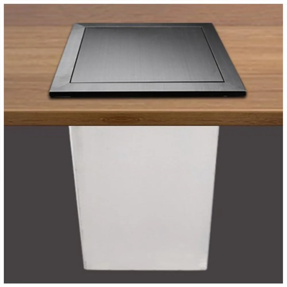 Countertop Built in Trash Can with Lid, Kitchen Cabinet Garbage Can Swing Lid Trash Bin, Stainless Steel Trash Grommet Balance F
Countertop Built in Trash Can with Lid, Kitchen Cabinet Garbage Can Swing Lid Trash Bin, Stainless Steel Trash Grommet Balance F