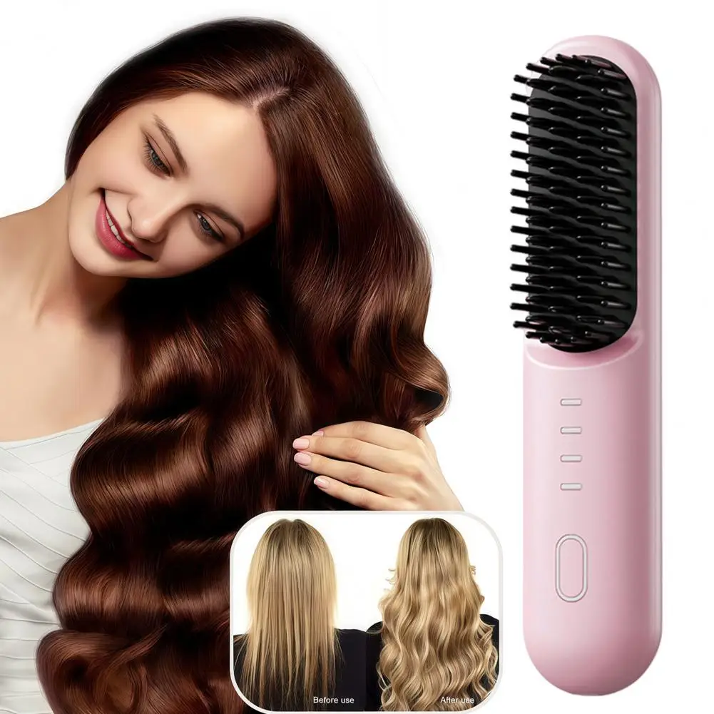Hair Comb Cordless Straightening Brush with 30s Fast Heat Frizz-Free Smooth Styling USB-C Rechargeable Ceramic Teeth Hair Brush
Hair Comb Cordless Straightening Brush with 30s Fast Heat Frizz-Free Smooth Styling USB-C Rechargeable Ceramic Teeth Hair Brush