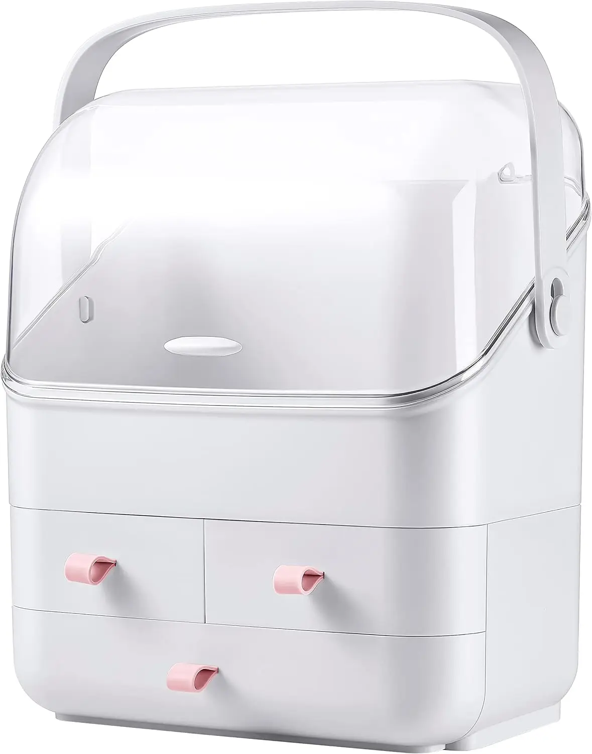 Cosmetic Storage Box with Lid Makeup Organizer Box with Dust Free Cover Portable Handle,Large Makeup Display Case with Drawers
Cosmetic Storage Box with Lid Makeup Organizer Box with Dust Free Cover Portable Handle,Large Makeup Display Case with Drawers