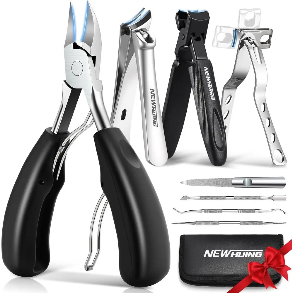 8-Piece Nail Clippers Set for Thick and Ingrown Toenails, Ideal Gift for Family, with Leather Case
8-Piece Nail Clippers Set for Thick and Ingrown Toenails, Ideal Gift for Family, with Leather Case