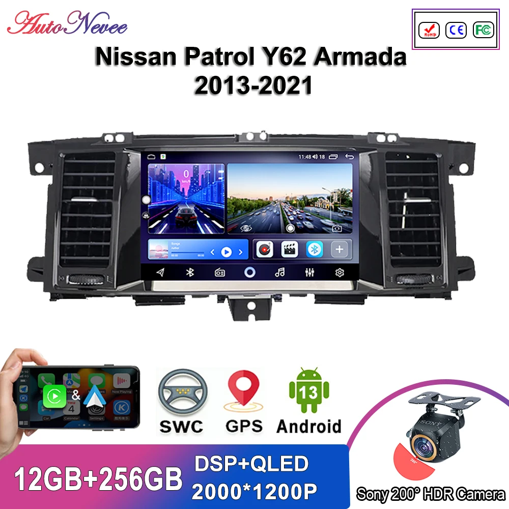Android 13 7862 CPU CarPlay беспроводной для Nissan патруль Y62 Armada 2013-2021 5G wifi BT Авто Mirror Link Smart Box No 2din DVD
Android 13 7862 CPU CarPlay беспроводной для Nissan патруль Y62 Armada 2013-2021 5G wifi BT Авто Mirror Link Smart Box No 2din DVD