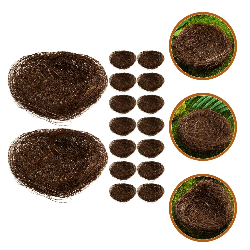 16 Pcs Simulated Bird Nest Party Supply Decorations Themed Craft Accessories Garden Silk Ornament Micro Landscape
16 Pcs Simulated Bird Nest Party Supply Decorations Themed Craft Accessories Garden Silk Ornament Micro Landscape