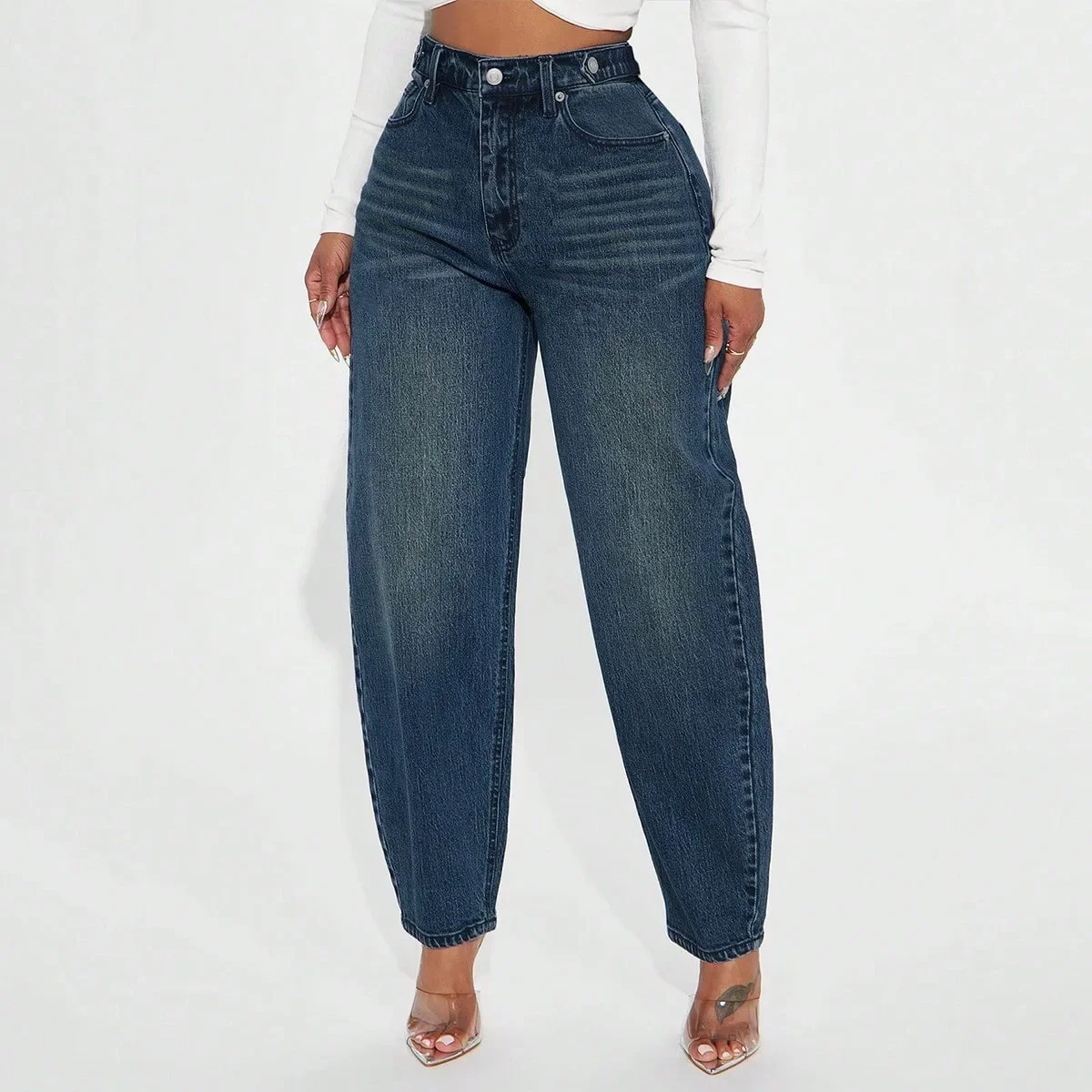 2026 Retro Feeling Lantern Blue Washed Jeans Women Loose Casual Harlan Pants
2026 Retro Feeling Lantern Blue Washed Jeans Women Loose Casual Harlan Pants