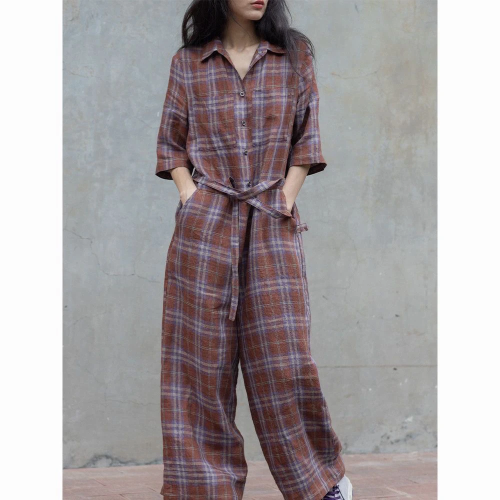 Summer New Style Women's Plaid Linen Romper Loose Sleeveless Thin Vintage Shirt Trendy Fashion Set Polyester Fiber Nine-Piece...
Summer New Style Women's Plaid Linen Romper Loose Sleeveless Thin Vintage Shirt Trendy Fashion Set Polyester Fiber Nine-Piece...