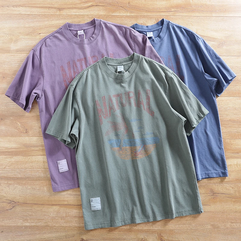 American Vintage Graphic T-Shirt Men Oversize Drop Shoulder 100% Cotton Heavyweight 300gsm Streetwear Tee Summer Casual Cityboys
American Vintage Graphic T-Shirt Men Oversize Drop Shoulder 100% Cotton Heavyweight 300gsm Streetwear Tee Summer Casual Cityboys