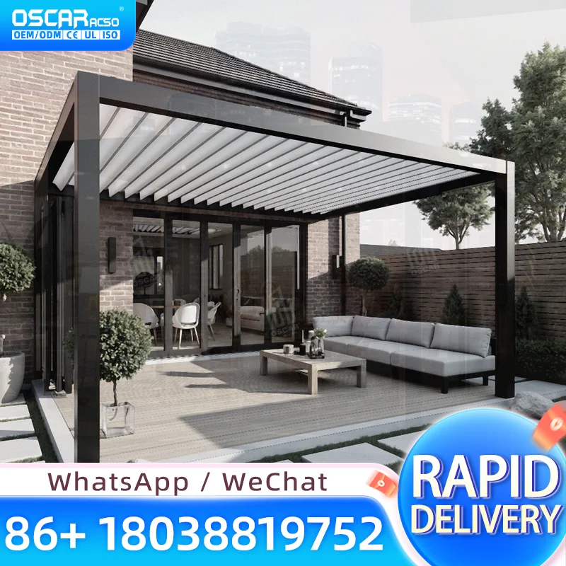 Outdoor Louvered Aluminum Powder Coated Carport Canopy Patio Hardtop Gazebo for Car Parking Balcony pergola
Outdoor Louvered Aluminum Powder Coated Carport Canopy Patio Hardtop Gazebo for Car Parking Balcony pergola