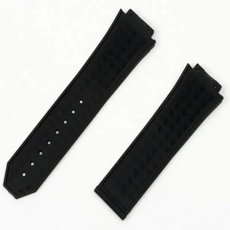 MAISITU 26*19mm black diamond Silicone Rubber Watchband Wrist Bracelet steel butterfly Buckle For Hublot strap for Big Bang
MAISITU 26*19mm black diamond Silicone Rubber Watchband Wrist Bracelet steel butterfly Buckle For Hublot strap for Big Bang