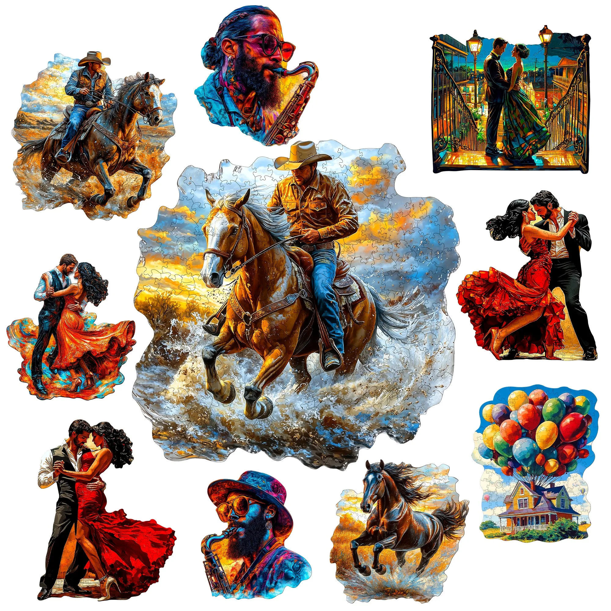 Cowboy and his partner Theme Wooden Jigsaw Puzzle Wooden Decor Painting Christmas and Halloween Gift Toy For Teen And Kid
Cowboy and his partner Theme Wooden Jigsaw Puzzle Wooden Decor Painting Christmas and Halloween Gift Toy For Teen And Kid