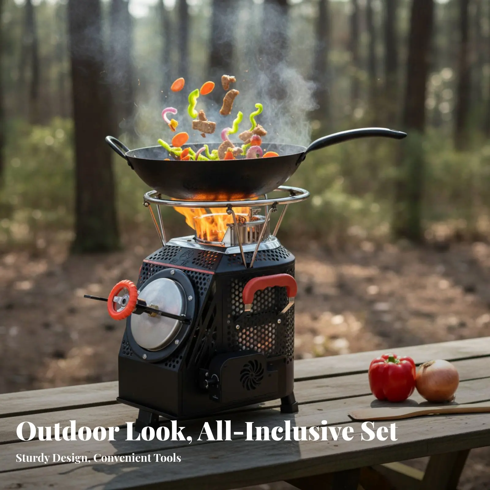 Большая дровяная печь, бездымная газификационная, многофункциональная портативная уличная черная печь для двора, новая модель
Большая дровяная печь, бездымная газификационная, многофункциональная портативная уличная черная печь для двора, новая модель