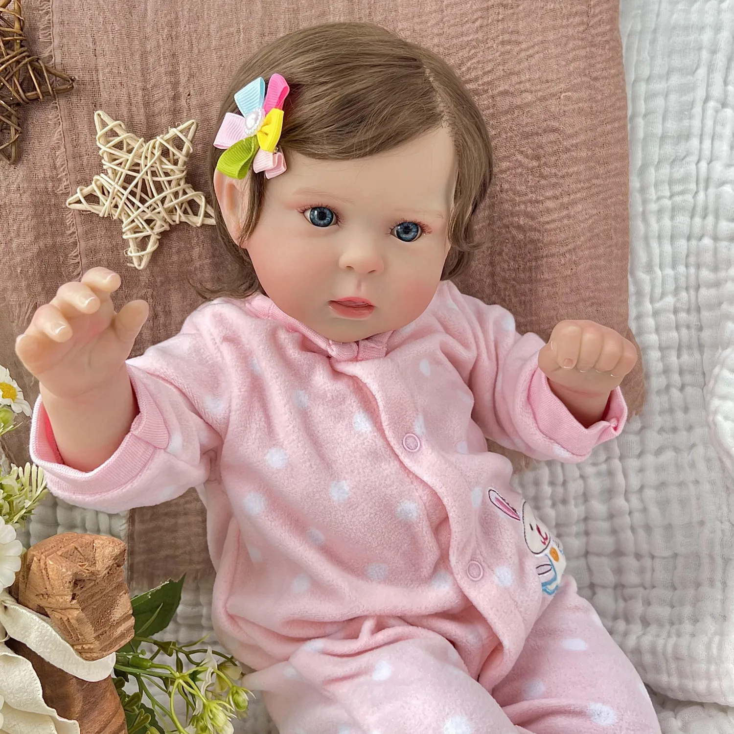 BZDOLL Lifelike 50 CM 20inch Sweet Reborn Baby Cloth Body Doll Toy For Girl 3D Skin Doll Lovely Princess Toddler Birthday Gift
BZDOLL Lifelike 50 CM 20inch Sweet Reborn Baby Cloth Body Doll Toy For Girl 3D Skin Doll Lovely Princess Toddler Birthday Gift