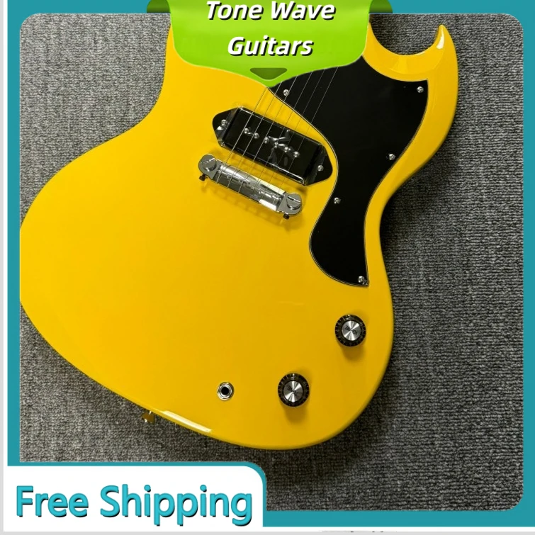 SG00S 6-strand Yellow Electric P90 Singer Pickup Guitar Made Mahogany Body Rosewood Fretboard Rock Beginner Classic Rock Tone
SG00S 6-strand Yellow Electric P90 Singer Pickup Guitar Made Mahogany Body Rosewood Fretboard Rock Beginner Classic Rock Tone