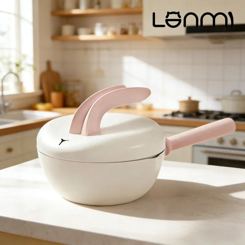LANMI 20/24CM Cute Rabbit Shaped Small Milk Pot 0 Fluorine Coated Non-stick Pan Dishwasher Available Ceramic Mini Wok Pan
LANMI 20/24CM Cute Rabbit Shaped Small Milk Pot 0 Fluorine Coated Non-stick Pan Dishwasher Available Ceramic Mini Wok Pan