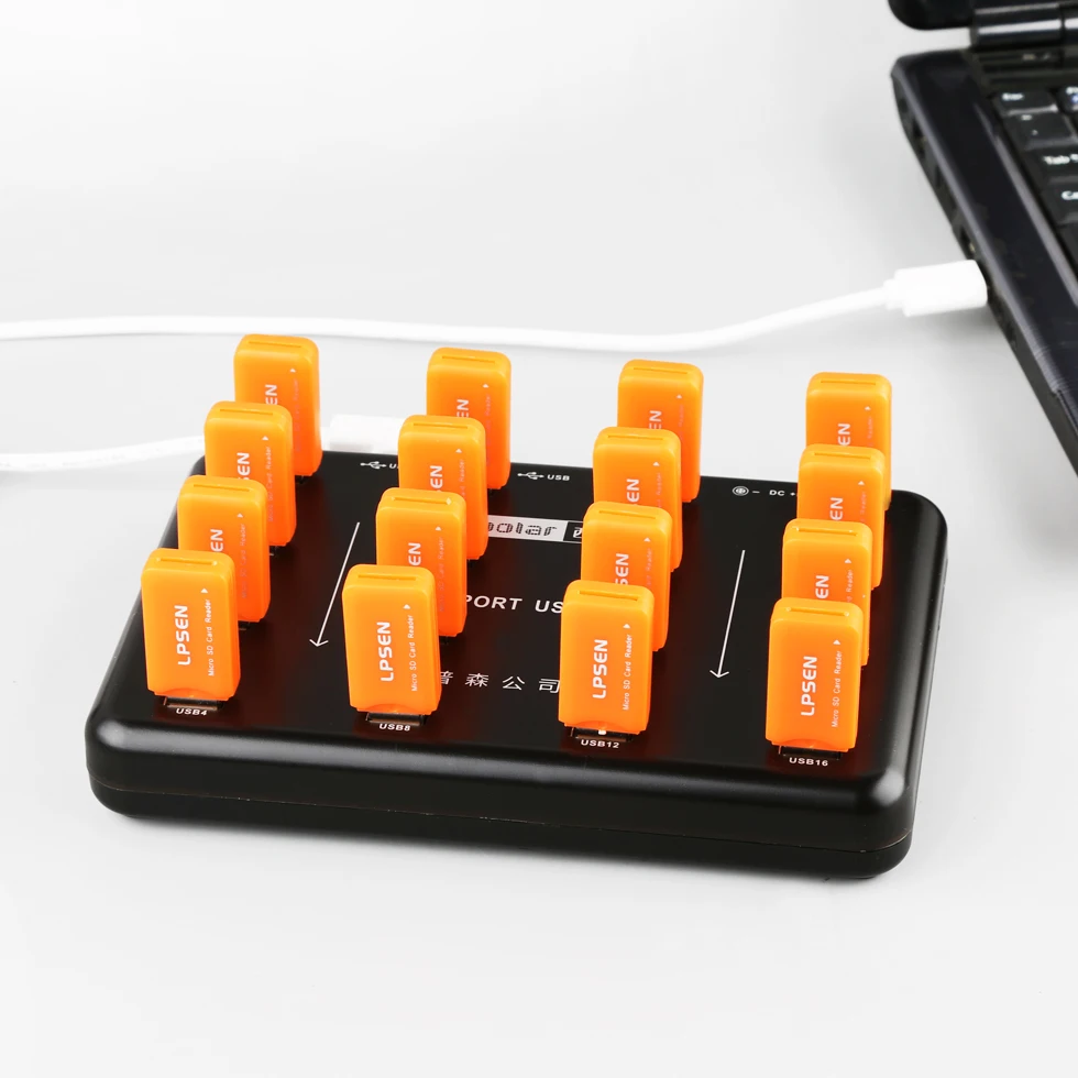 Sipolar 15W Powered 16 Port USB 2.0 Hub USB Duplicator for Bulk Download Machine TF SD Micro Via Free Software
Sipolar 15W Powered 16 Port USB 2.0 Hub USB Duplicator for Bulk Download Machine TF SD Micro Via Free Software