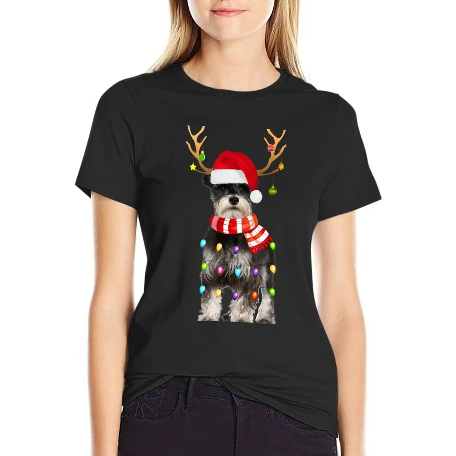 Schnauzer Christmas 2021 Lights Santa Reindeer T-Shirt sports fans Blouse Aesthetic clothing cute tops t shirt for Women
Schnauzer Christmas 2021 Lights Santa Reindeer T-Shirt sports fans Blouse Aesthetic clothing cute tops t shirt for Women