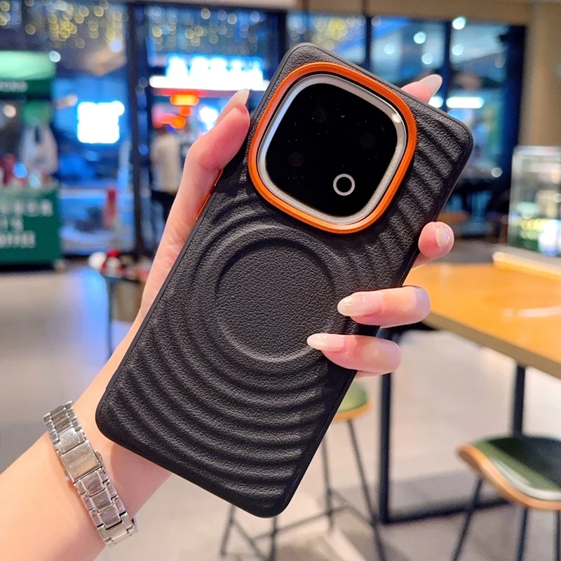 Чехол для Vivo iQOO 13, чехол из искусственной кожи с магнитным волнистым узором и металлическим объективом камеры для VIVO iQOO 13
Чехол для Vivo iQOO 13, чехол из искусственной кожи с магнитным волнистым узором и металлическим объективом камеры для VIVO iQOO 13