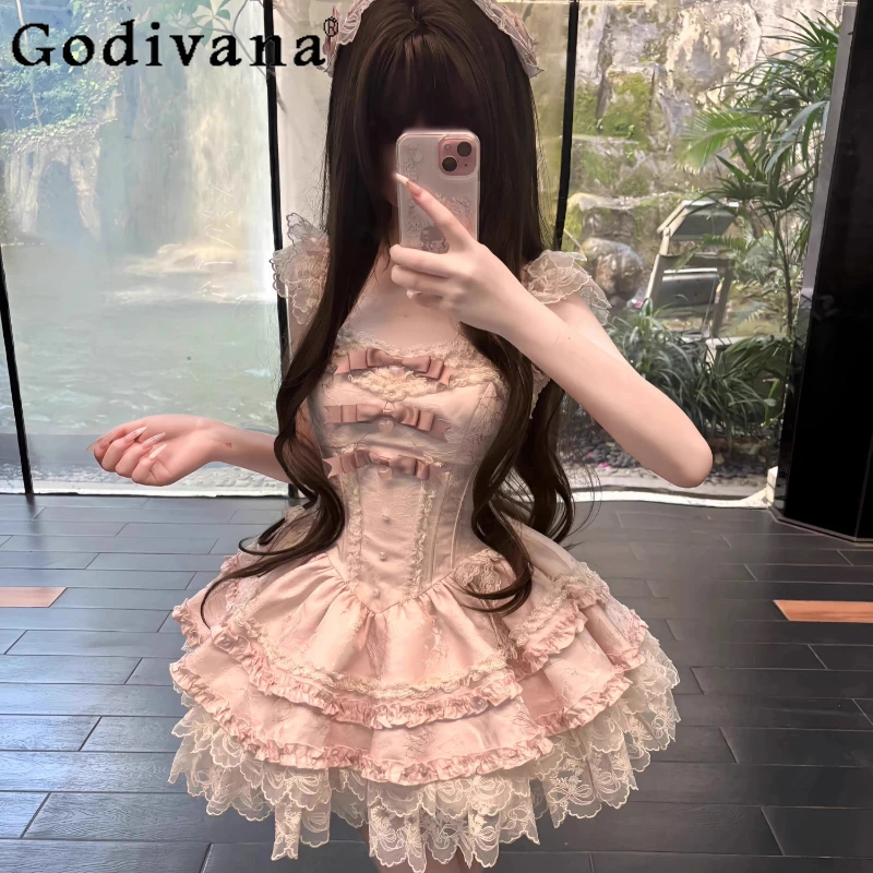 Lolita Ballet Style Cute Cake Dress for Women JSK Cute Puffy Princess Lolita Dress Female High Waist Sweet Cute Short Dress
Lolita Ballet Style Cute Cake Dress for Women JSK Cute Puffy Princess Lolita Dress Female High Waist Sweet Cute Short Dress