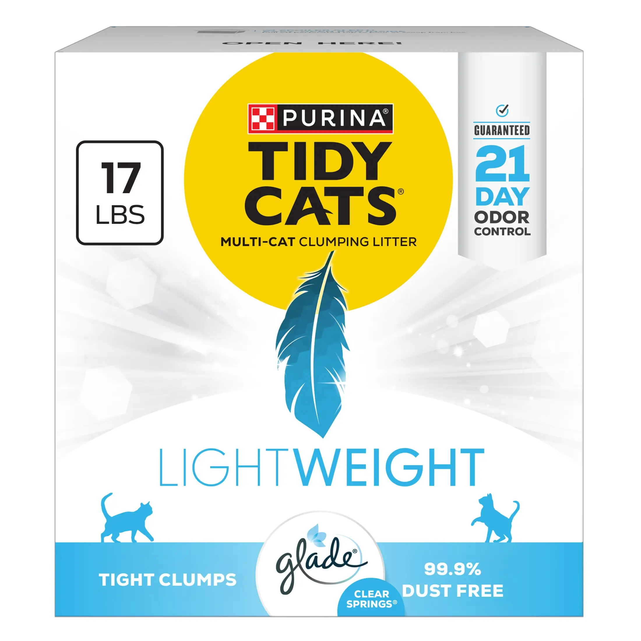 Purina Lightweight Clumping Cat Litter with Glade Clear Springs Fragrance 17 Pound Box
Purina Lightweight Clumping Cat Litter with Glade Clear Springs Fragrance 17 Pound Box