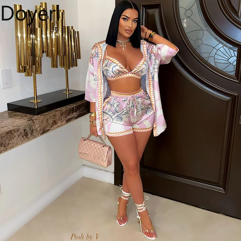 Doyerl Vintage Bohemian Printed 3 Piece Set Women Summer Clothes Holiday Shirt Top + Bra + Shorts Matching Sets Outfits Conjunto
Doyerl Vintage Bohemian Printed 3 Piece Set Women Summer Clothes Holiday Shirt Top + Bra + Shorts Matching Sets Outfits Conjunto