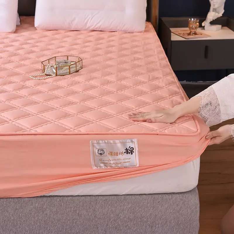 Solid Color Luxury 100% Cotton Quilted Mattress Cover Customized Anti-bacterial Air-Permeable Bed Cover Not Including Pillowcase
Solid Color Luxury 100% Cotton Quilted Mattress Cover Customized Anti-bacterial Air-Permeable Bed Cover Not Including Pillowcase