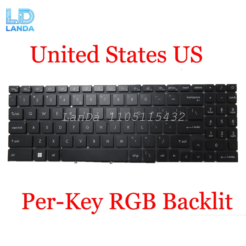Клавиатура для ноутбука Per-Key RGB с подсветкой US SP JP для MSI Stealth GS77 12UE 12UH 12UHS 12UGS английский, американский, русский, черный, без рамки
Клавиатура для ноутбука Per-Key RGB с подсветкой US SP JP для MSI Stealth GS77 12UE 12UH 12UHS 12UGS английский, американский, русский, черный, без рамки