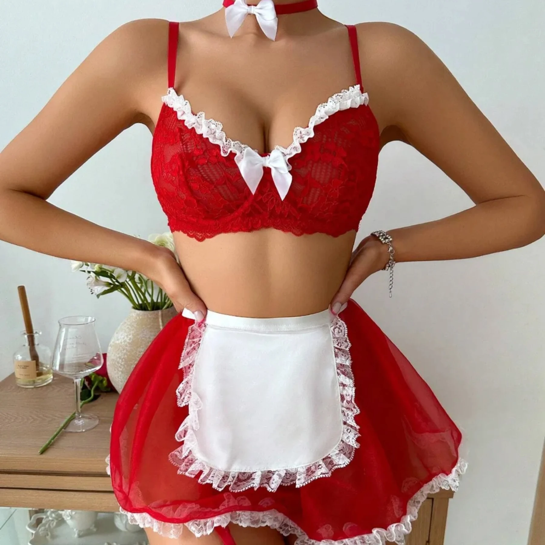 Ladies Sexy Uniform Lingerie Erotic Transparent Lace Sexy Temptation Erotic Maid Uniforms
Ladies Sexy Uniform Lingerie Erotic Transparent Lace Sexy Temptation Erotic Maid Uniforms