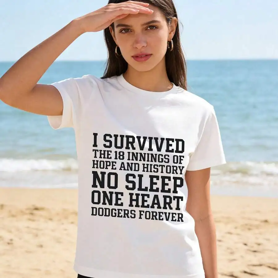 I Survived 18 Innings Hope History No Sleep One Heart Dodgers Forever T Shirt Unisex Adult Casual Tee
I Survived 18 Innings Hope History No Sleep One Heart Dodgers Forever T Shirt Unisex Adult Casual Tee