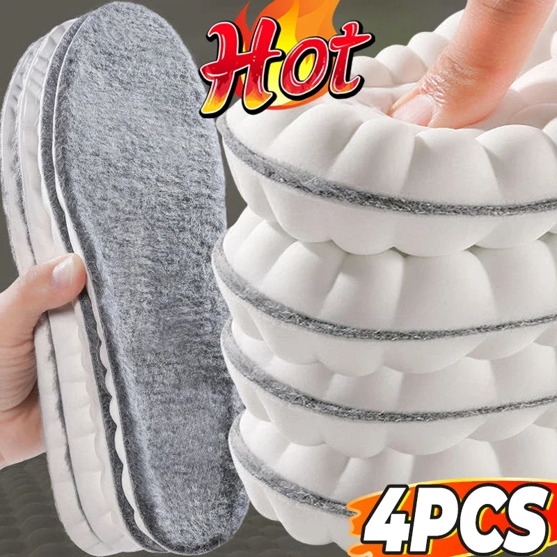 2/4pcs Winter Warm Thermal Insoles High Elastic Foot Thermal Wool Memory Foam for Men Women Sports Shoes Self-heating Shoe Pads
2/4pcs Winter Warm Thermal Insoles High Elastic Foot Thermal Wool Memory Foam for Men Women Sports Shoes Self-heating Shoe Pads