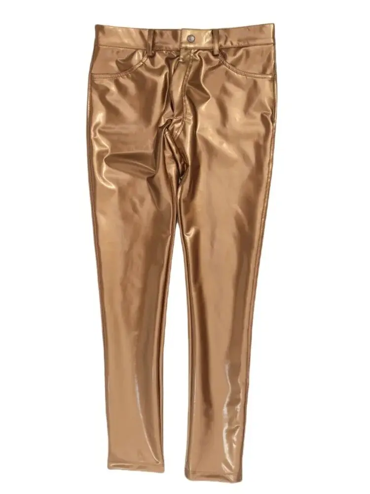 M-4XL джинсы из ПВХ с мокрым эффектом, блестящие брюки-карандаш из искусственной кожи с карманами, повседневные брюки, узкие мотоциклетные брюки для бега, брюки для выступлений 
M-4XL джинсы из ПВХ с мокрым эффектом, блестящие брюки-карандаш из искусственной кожи с карманами, повседневные брюки, узкие мотоциклетные брюки для бега, брюки для выступлений