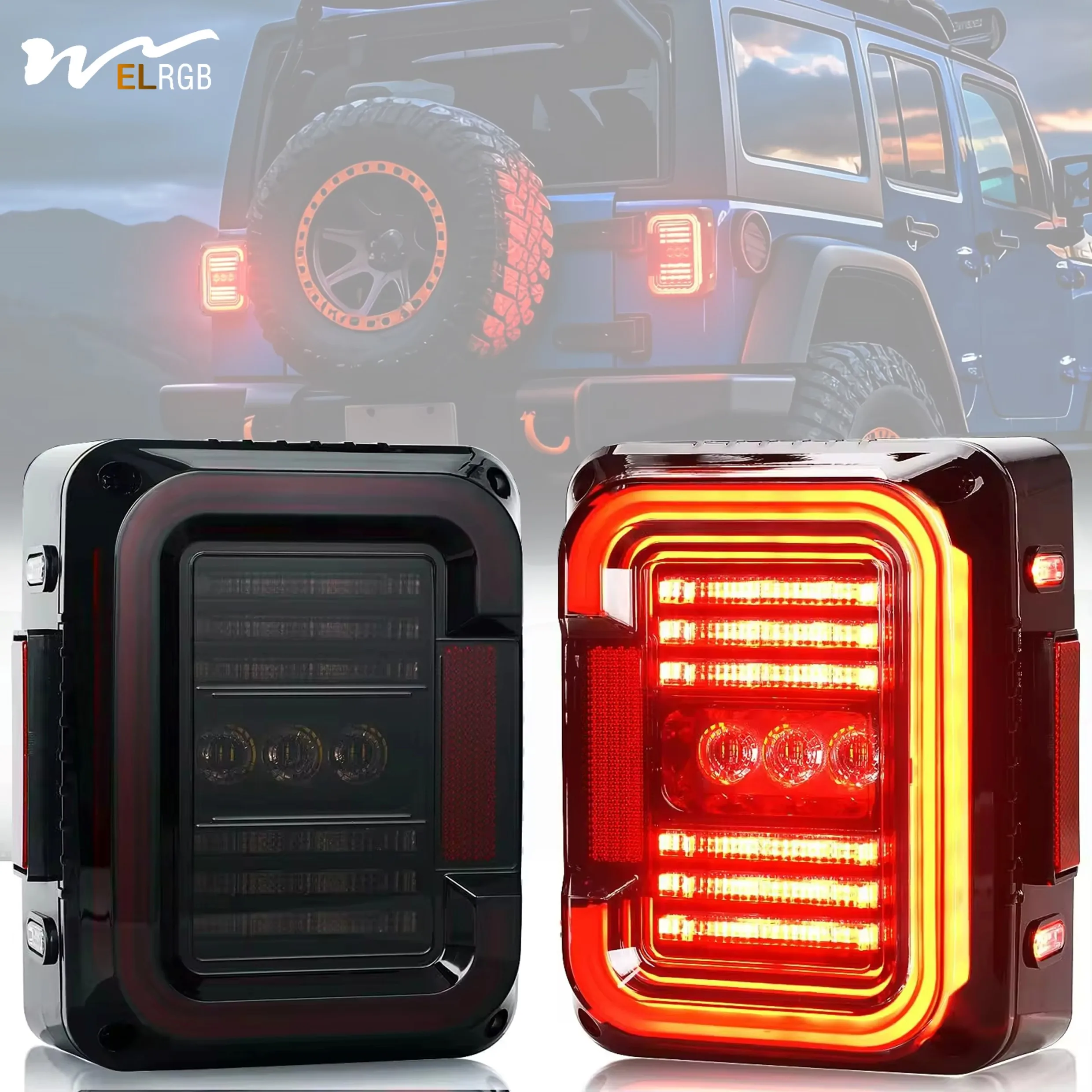 LED Tail Lights Compatible Unique C Shaped Design Smoked Lens, 20W Reverse Lights, Built-in EMC Rear Lights 2 PCS
LED Tail Lights Compatible Unique C Shaped Design Smoked Lens, 20W Reverse Lights, Built-in EMC Rear Lights 2 PCS