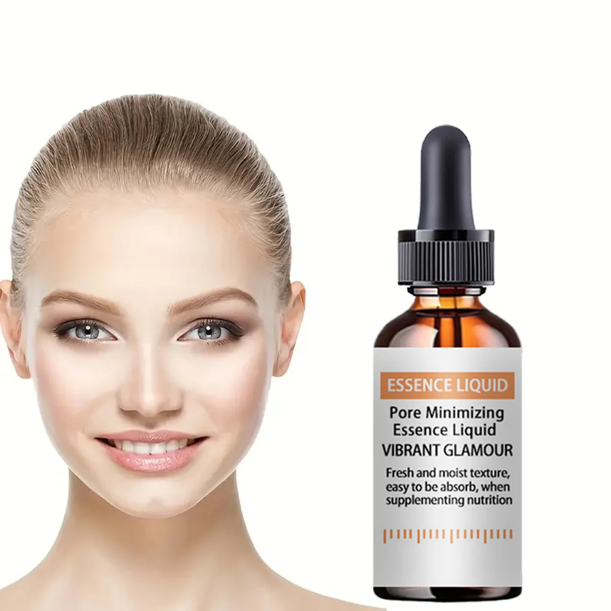 Pore Shrinking essence to fade spots, shrink pores, brighten skin tone and control oil
Pore Shrinking essence to fade spots, shrink pores, brighten skin tone and control oil