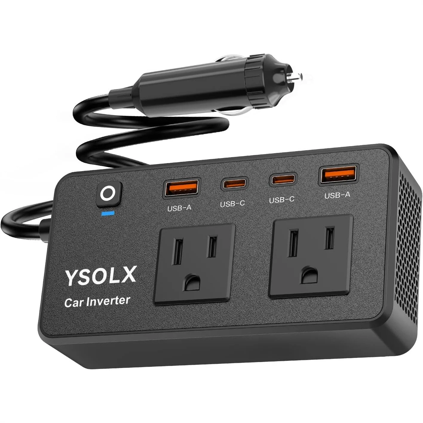 300W Car Power Inverter Dual 12V to 110V AC Outlet with 24W USB-C Fast Charging for Laptops Phones Camping
300W Car Power Inverter Dual 12V to 110V AC Outlet with 24W USB-C Fast Charging for Laptops Phones Camping