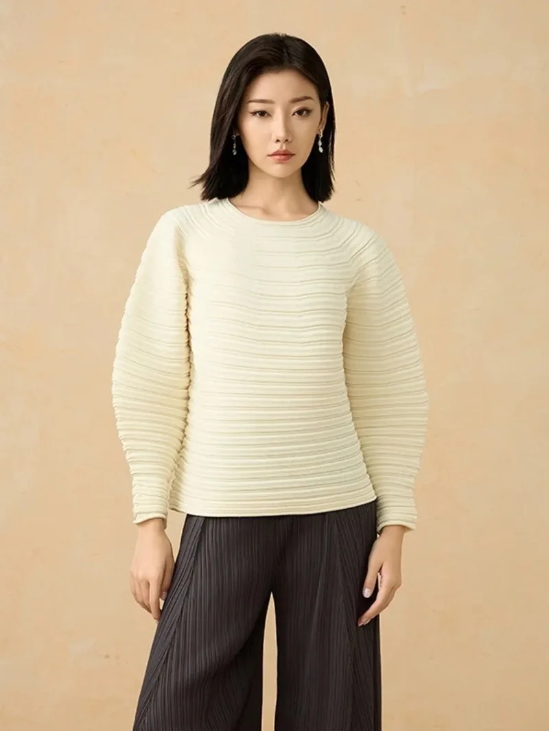 New 2025 Winter Women's Pleated Sweater O-neck Oversized Long Sleeve Knitwear Soft High-end Simple Pullover Top 2B1HU
New 2025 Winter Women's Pleated Sweater O-neck Oversized Long Sleeve Knitwear Soft High-end Simple Pullover Top 2B1HU
